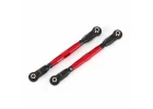 Traxxas Toe links front (TUBES red-anodized 7075-T6 Aluminium stronger than titanium) (88mm) (2)/ rod ends rear (4)/ rod ends front (4)/ Aluminium wrench (1)
