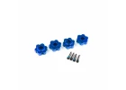 Traxxas Wheel hubs hex Aluminium (blue-anodized) (4)/ 4x13mm screw pins (4)