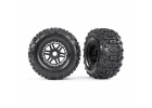 Traxxas  Sledgehammer Tyres Pre Glued on Black 2.8/3.6 17mm Hex Wheels (2)