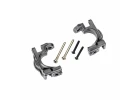 Traxxas Caster blocks (c-hubs), extreme heavy duty, gray (left + right)/ 3x32mm hinge pins (2)/ 3x20mm BCS (2) (for use with 9080 upgrade kit)