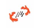 Traxxas Caster blocks (c-hubs), extreme heavy duty, orange (left + right)/ 3x32mm hinge pins (2)/ 3x20mm BCS (2) (for use with 9080 upgrade kit)