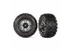 Traxxas Sledgehammer TSM 2.8 Tyres Pre Glued on Black Chrome Wheels (2)