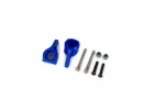 Traxxas Steering blocks, extreme heavy duty, blue (left + right)/ 3x26mm hinge pins (2)/ 3x15mm BCS (2) (for use with 9180, 9181, 9182 upgrade kit)