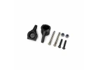 Traxxas Steering blocks, extreme heavy duty, black (left + right)/ 3x26mm hinge pins (2)/ 3x15mm BCS (2) (for use with 9180, 9181, 9182 upgrade kit)