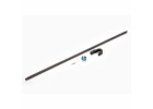 Traxxas Driveshaft, center, steel (266mm)/ pin/ support, center driveshaft/ 5x11x4 bearing
