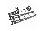 Traxxas Wheelie bar, black (assembled)/ wheelie bar mount