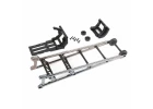 Traxxas Wheelie bar, black chrome (assembled)/ wheelie bar mount