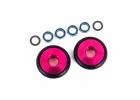 Traxxas Wheels, wheelie bar, 6061-T6 aluminium (pink-anodised) (2)/ 5x8x2.5mm ball bearings (4)/ o-rings (2)/ 5x8x0.3mm TW (2)
