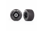 Traxxas Tyres + wheels, assembled, glued (Weld gloss black wheels, Tyres, foam inserts) (rear) (2)