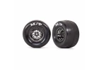 Traxxas Tyres + wheels, assembled, glued (Weld black chrome wheels, Tyres, foam inserts) (rear) (2)