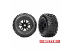 Traxxas Sledgehammer 3.8 Belted Tyres Glued on Black Wheels (2)