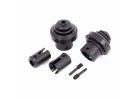 Traxxas Drive cup, front or rear (hardened steel) (for differential pinion gear) / driveshaft boots (2) / boot retainers (2)