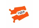 Traxxas Suspension arm covers, orange, front (left and right) / 25x8 CCS (12)
