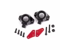 Traxxas Steering block arms (aluminium, red-anodised) (2) / steering blocks, left + right