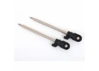 Traxxas Shock shaft, 80mm (GT-MAXX) (steel, chrome finish) (2) (assembled with rod ends and steel hollow balls)