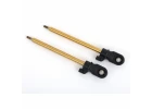 Traxxas Shock shaft, 80mm (GT-MAXX) (Tin-coated) (2) (assembled with rod ends and steel hollow balls)