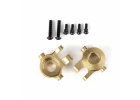 Traxxas Steering blocks, brass (7 grams each) (left + right)/ 2.5x12mm BCS (with threadlock) (2)/ 2x6mm SS (with threadlock) (4)
