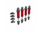 Traxxas Shocks, GTM, 6061-T6 Aluminium (red-anodised) (fully assembled w/o springs) (4)