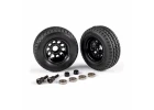 Traxxas Trailer wheels (2)/ tires (2)/ mounting hardware