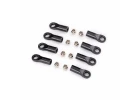 Traxxas Rod ends, long (8)/ hollow balls, steel (8) (for 1:18 scale TRX-4M vehicle accessory suspension links)