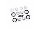 Traxxas Wheels, 1.0, 6061-T6 aluminium (silver-anodised) (4)/ 2x8mm BCS (24)