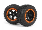 Slyder MT Wheels/Tires Assembled (Black/Orange)