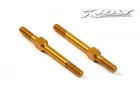 XRay Aluminium Adj. Turnbuckle M3 L/R 39 mm - Orange - Swiss 7075 T6 (2)