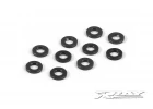 XRay Aluminium Shim 3X6X1.0mm - Black (10)