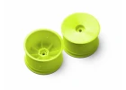 XRay 1:10 Buggy Rear Wheels - 12mm Hex Aerodisk - Yellow - Hard (2)
