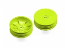 XRay 2WD Front Slim Wheel Aerodisk With Narrow Offset - Yellow (2)