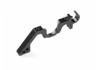 XRay Aluminium Lower Bulkhead Rear - Left - Black - Swiss 7075 T6