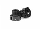 XRay Aluminium Wheel Axle Offset 3mm - Lightweight - Black Coated (2)