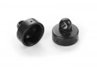 XRay XB8 Aluminium Shock Cap Nut 4X Bleed Hole - Black Coated (2)