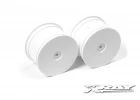 XRay XB4 Rear Wheels - White Aerodisk - 14mm Hex (2)