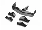 XRay X1 Composite Adjustable Front Wing - Black - Flat Design