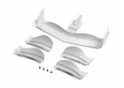 XRay X1 Composite Adjustable Front Wing - White - Flat Design