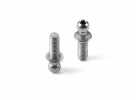 XRay Hard Steel Ball End 3.7mm With 8mm Thread - Nickel Coated (2)