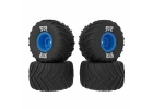 dBoots Chevron Mounted Tire Set Glued - Blue (2 Pairs): GROM