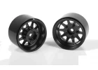 Deep Dish Wagon 1.55 Stamped Steel Beadlock Wheels (Black) (4)