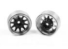 RC4WD OEM 6-Lug Stamped Steel 1.55 Beadlock Wheels (Black and Chrome) RC4WD