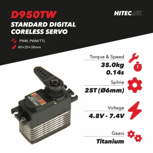 D950TW Wide Voltage Ultra Torque Servo