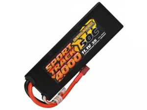 Overlander 4000mah Hard Case Low Profile 3S 11.1V 50C LiPo Pack - Deans