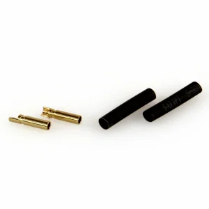 J Perkins 2mm Gold Connector Bulk (50 Female + Shrink)
