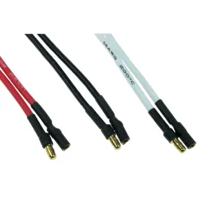 J Perkins 3.5mm Gold Conn.Set (3 Pair) 15Cm Sil.Lead