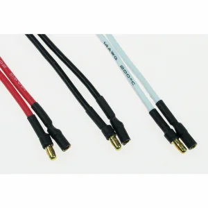 J Perkins 3.5mm Gold Conn.Set (3 Pair) 15Cm Sil.Lead