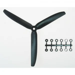 GWS Scale Prop 9X5 3-Blade Black
