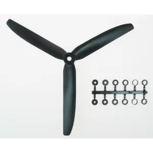GWS Scale Prop 9X5 3-Blade Black