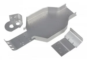 Team Associated RC10CC Chassis /Nose Plate/Motor Mount Silver