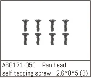Absima Pan Head Self-tapping Screw M2.6*8*5 (8)