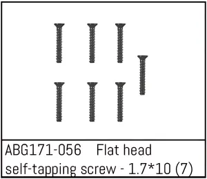 Absima Countersunk Screw M1.7*10 (7)